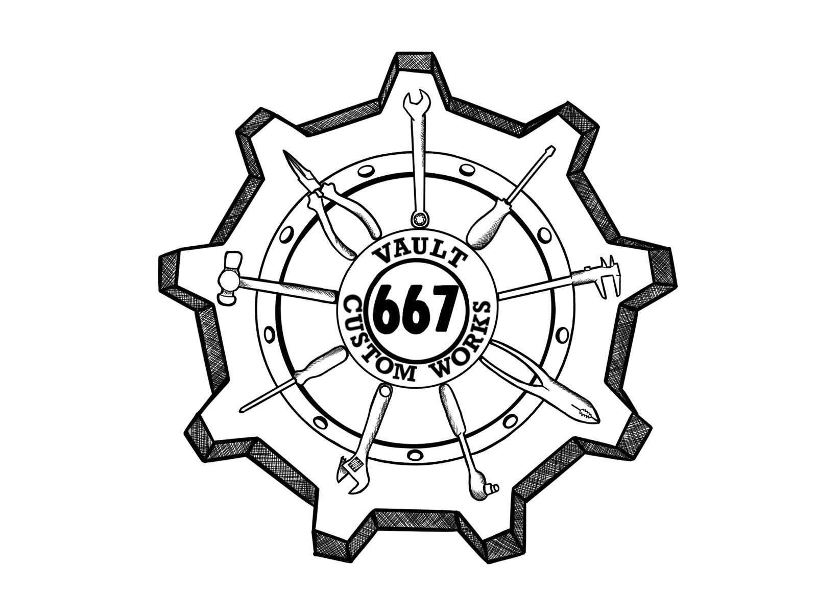 Vault 667 Custom Works logo